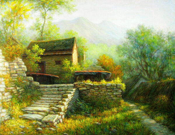 風(fēng)景油畫寫生圖片