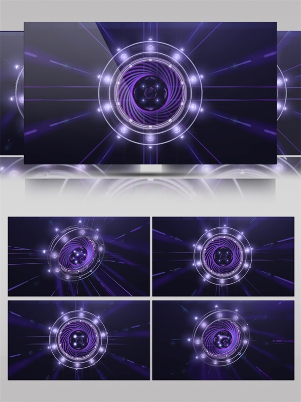 紫色射线光环视频素材