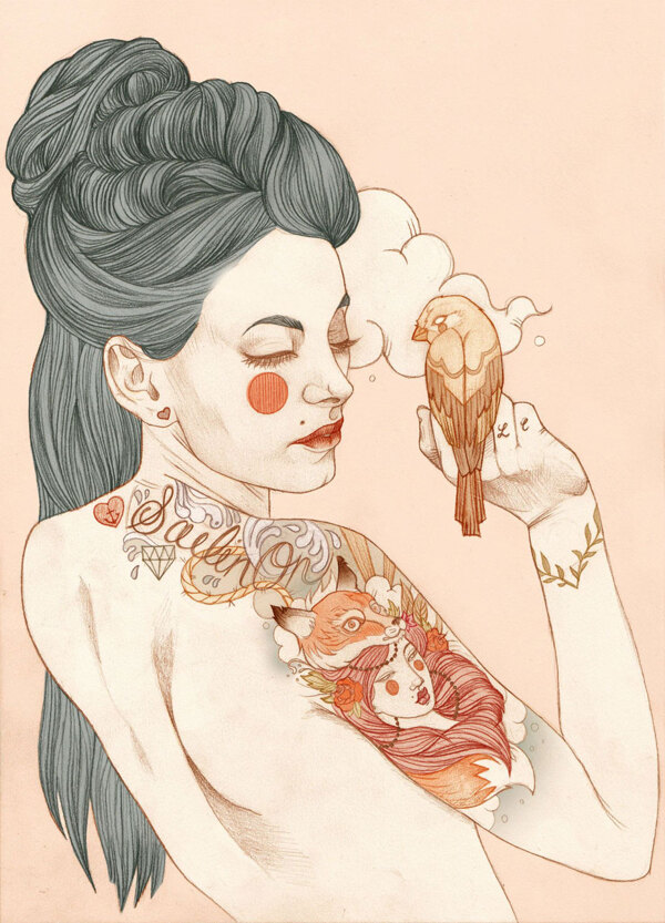 位圖插畫時尚插畫人物插畫時尚插畫免費素材