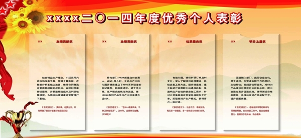 年度表彰展板圖片