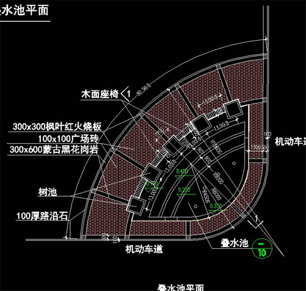 疊水池CAD景觀圖紙
