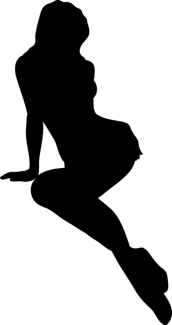 女人剪影矢量