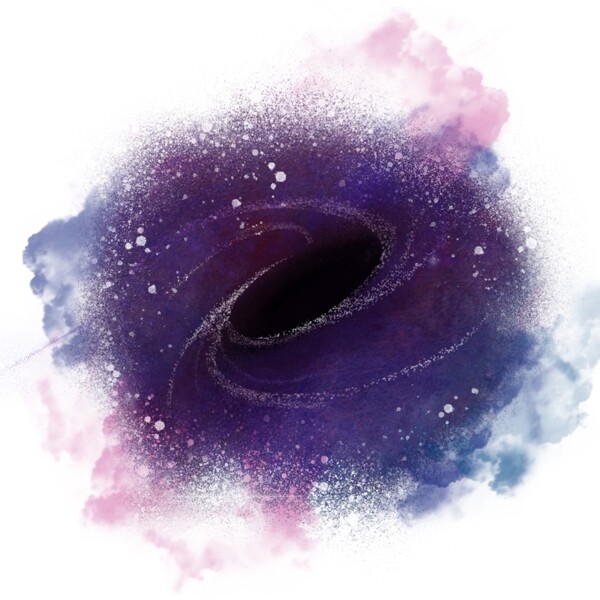 原创黑洞写实风格元素星云星空喷溅炫彩