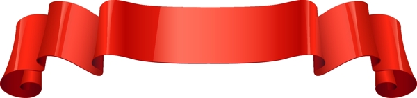 红色丝带免抠PNG