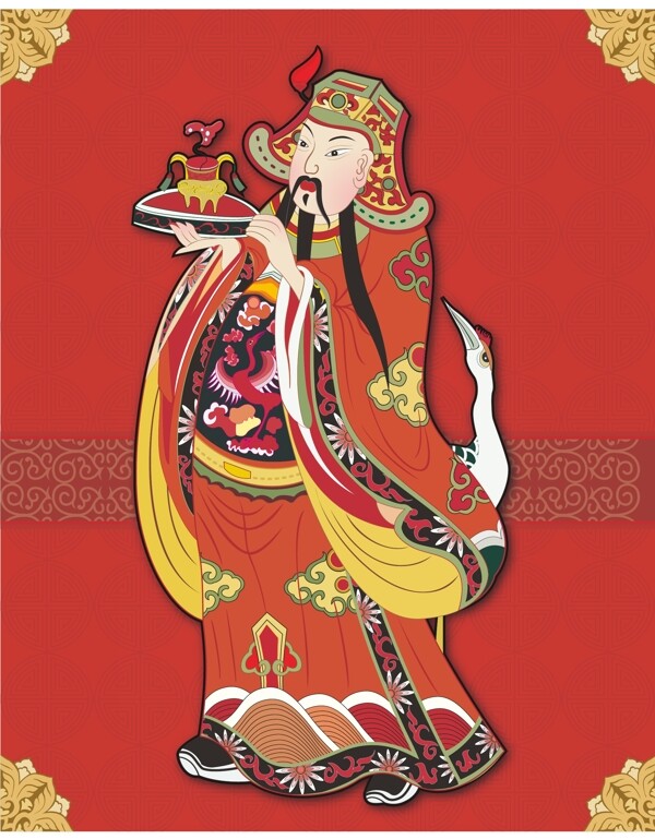 印花矢量圖民族色彩紅色黃色免費(fèi)素材