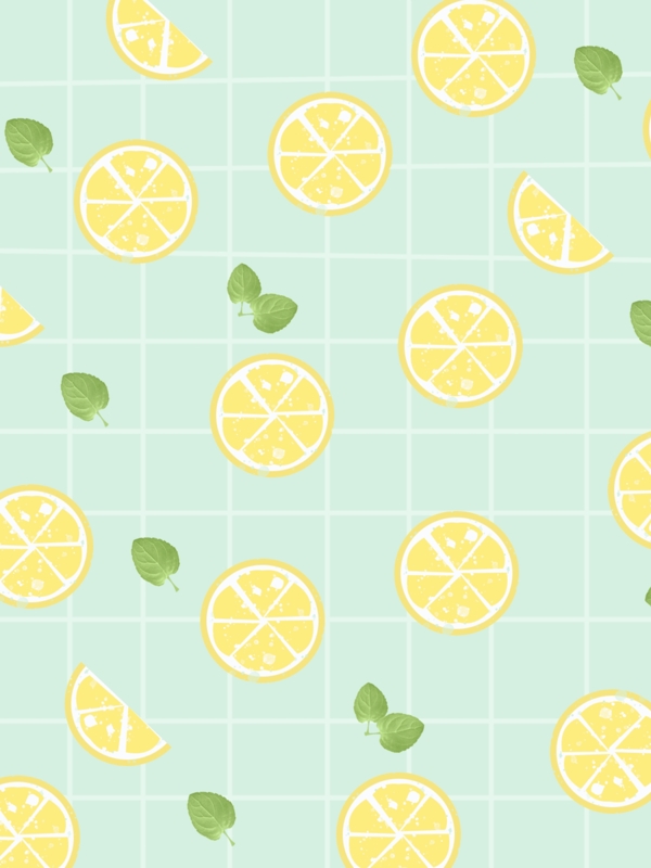 手绘矢量柠檬背景