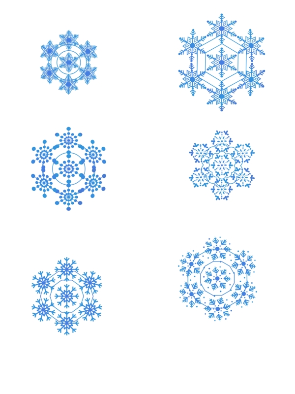 冬季雪花装饰元素
