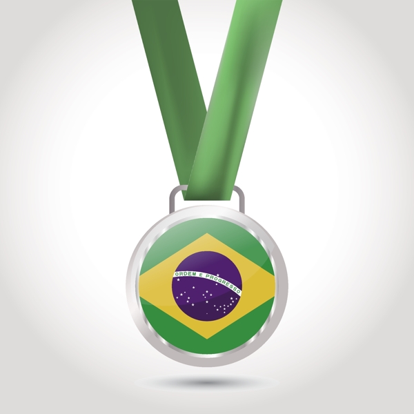 巴西奥运奖牌卡通矢量素材