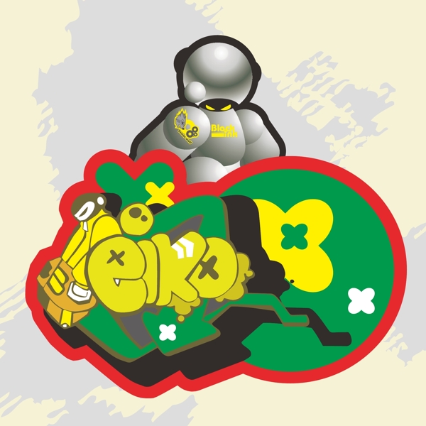 印花矢量圖可愛卡通動(dòng)漫機(jī)器人色彩免費(fèi)素材