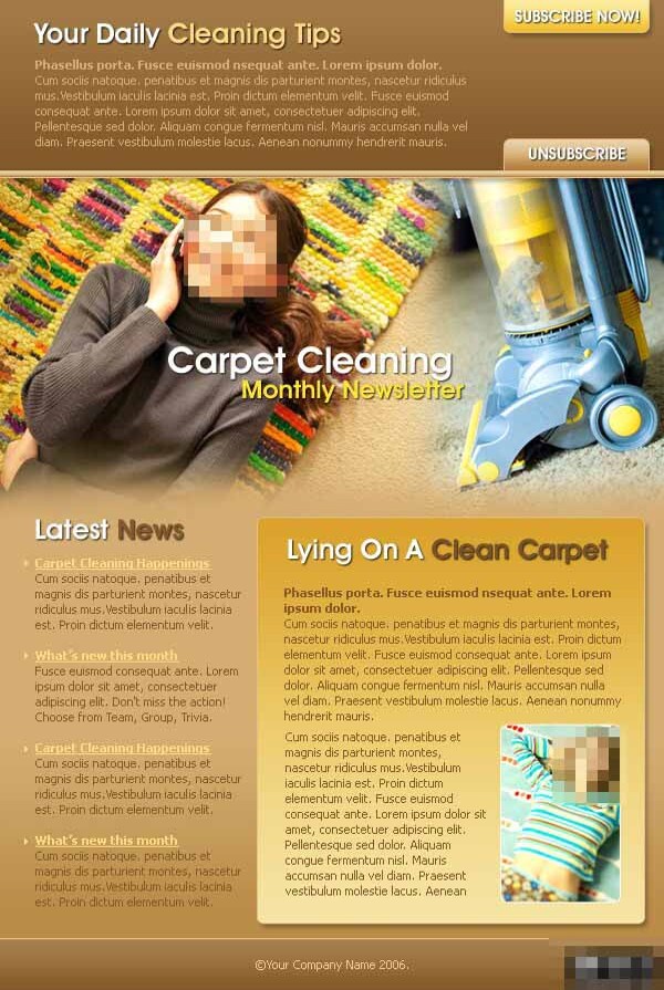 地毯清洁服务EDM网页模板