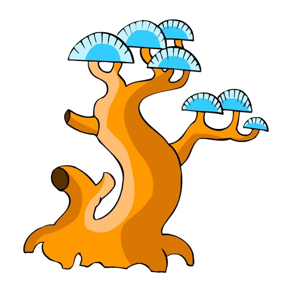 樹木古典插畫