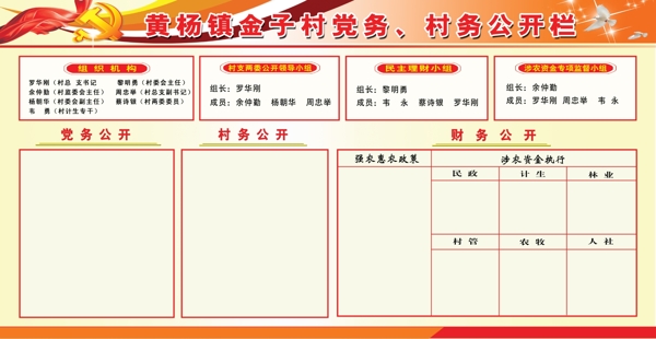 黨務(wù)村務(wù)公開欄