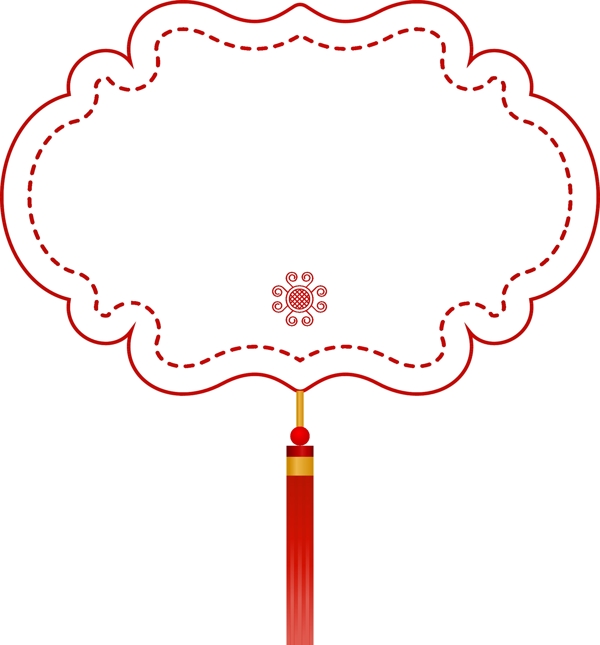 紅色中國(guó)風(fēng)新年邊框裝飾素材