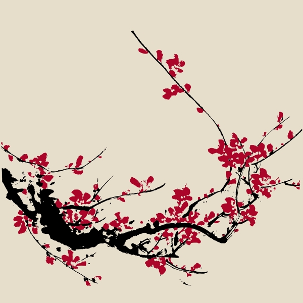 水墨梅花