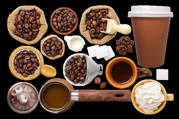 咖啡原材料png元素