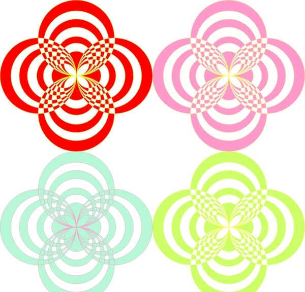 剪紙花矢量