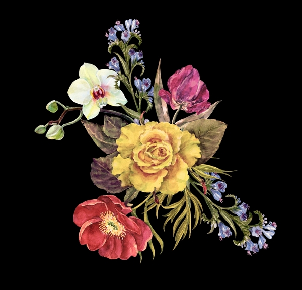 手繪花