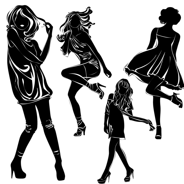 印花矢量圖時尚休閑女裝抽象免費(fèi)素材