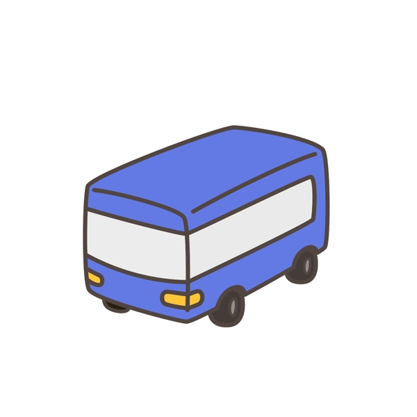 卡通可爱矢量玩具巴士车