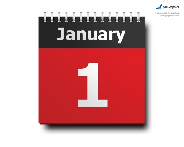 1月1日的日历图标