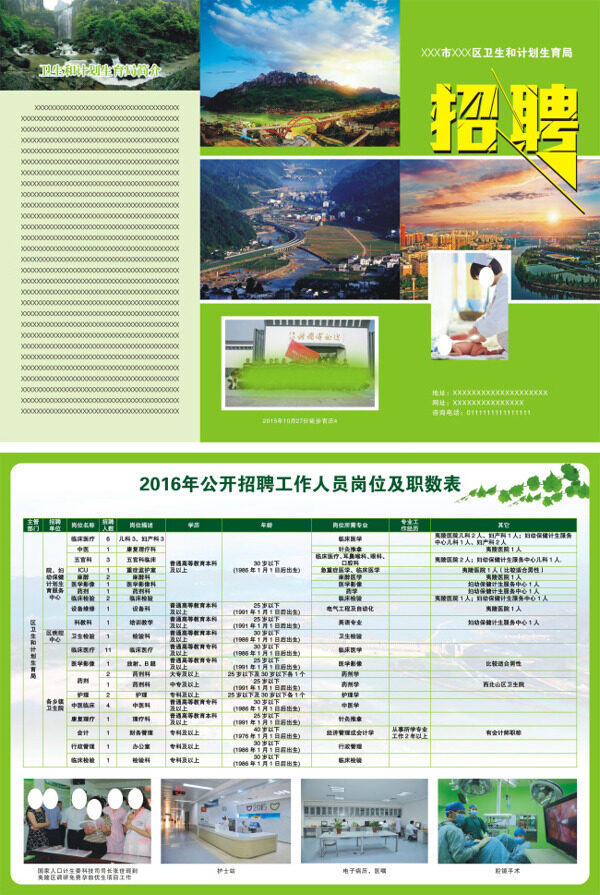 衛(wèi)生和計劃生育局招聘