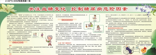 血糖宣傳欄