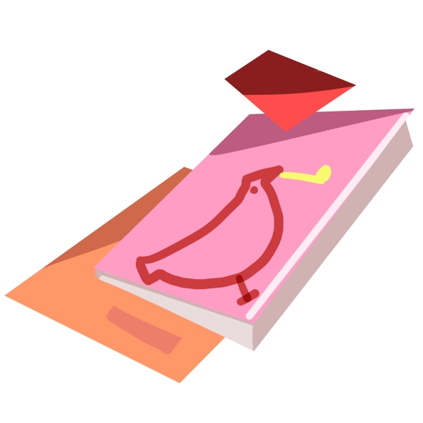 粉色盒子小鸟插图