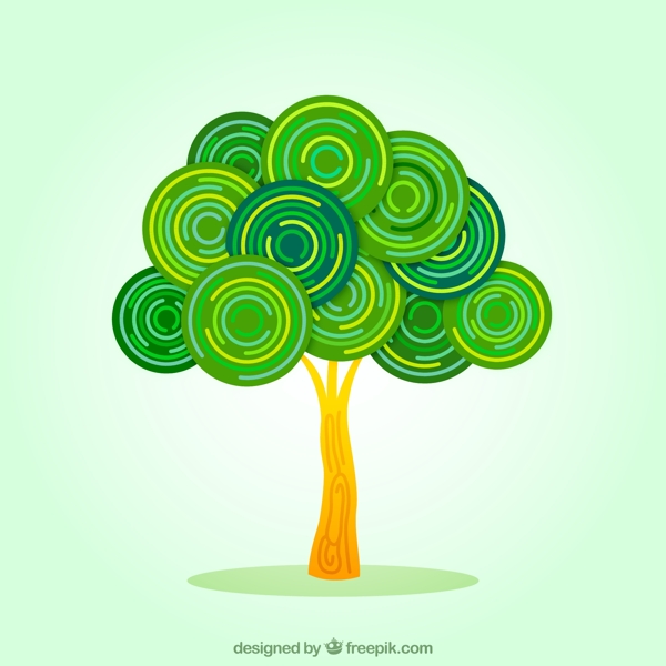 创意绿色树木矢量图片