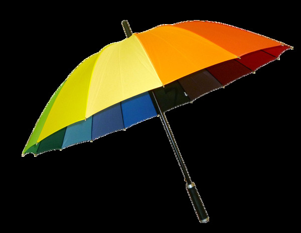 手绘漂亮彩色雨伞免抠png透明素材
