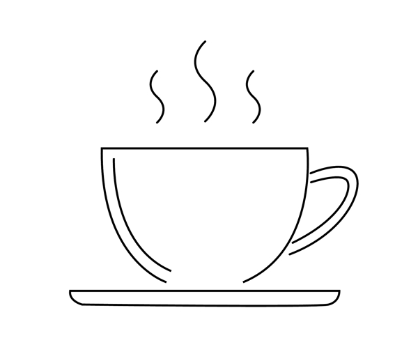 杯子热茶热咖啡简笔画图片