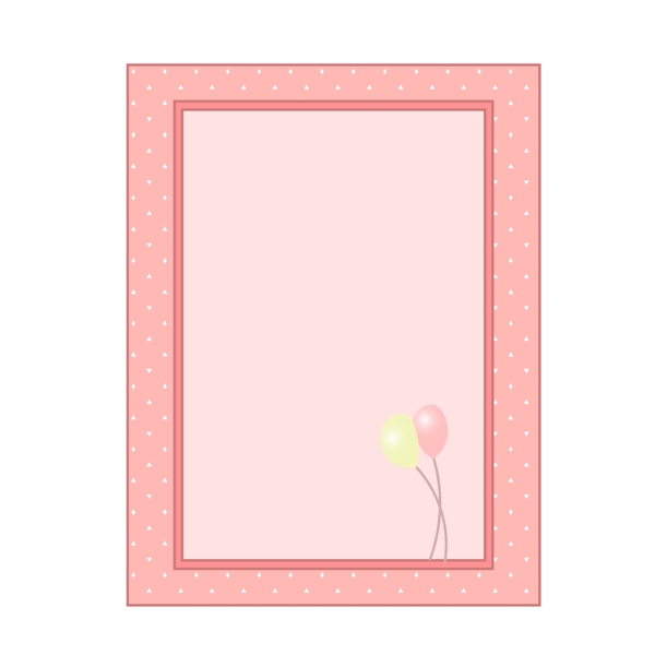 粉色方形边框插画