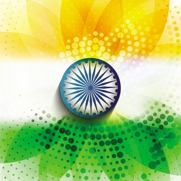 印度国旗色调的背景