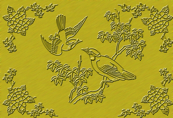花鳥浮雕