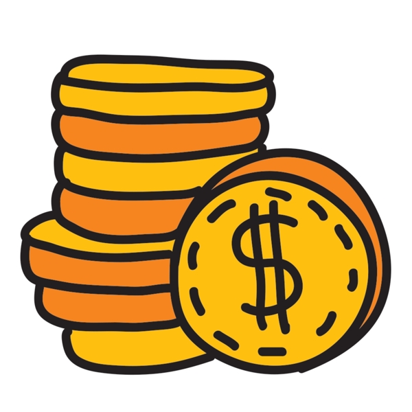金色金融网页UI硬币icon图标设计