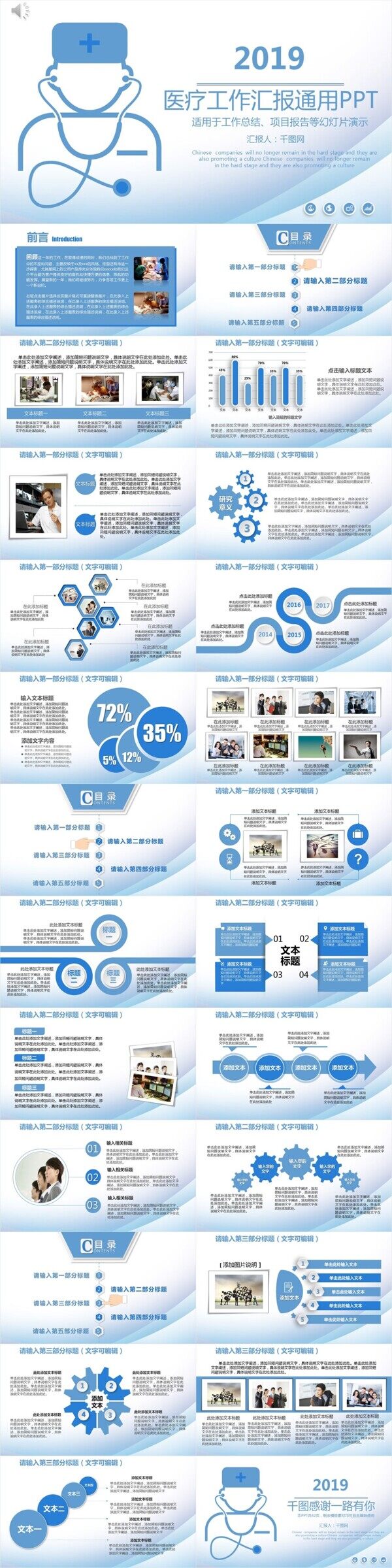 醫(yī)療工作匯報通用PPT模板
