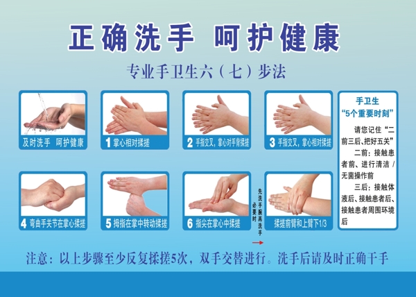 洗手六七步骤图