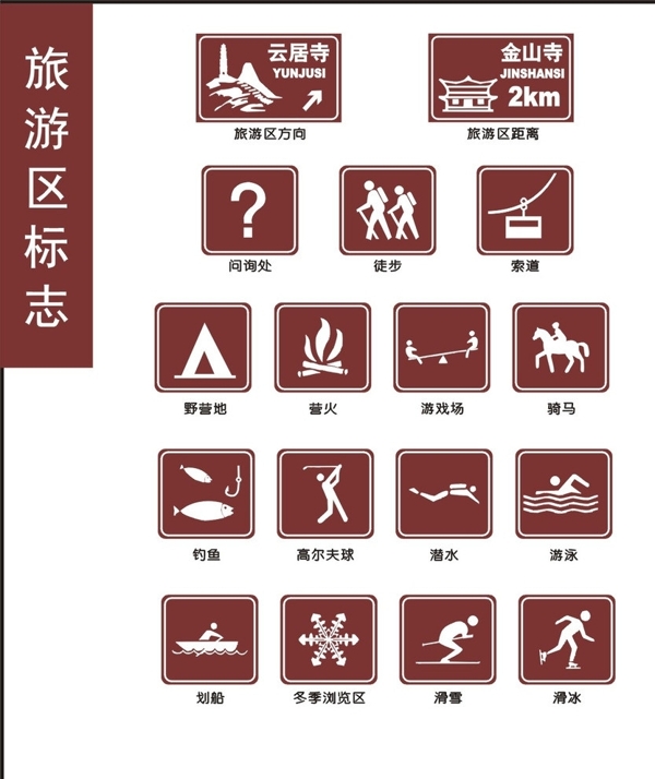 交通標(biāo)志大全之旅游標(biāo)圖片