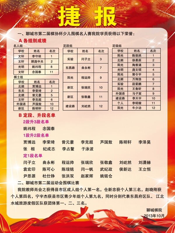 捷报图片