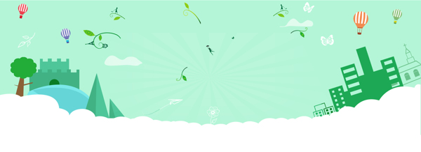 綠色簡約手繪淘寶全屏banner背景
