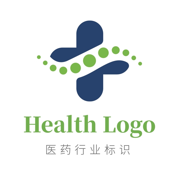 藍(lán)色簡約醫(yī)藥衛(wèi)生行業(yè)logo模板
