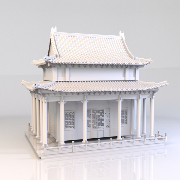 中国风古典建筑之皇宫偏殿