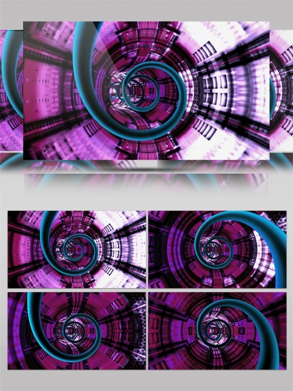 紫色漩涡隧道动态视频素材