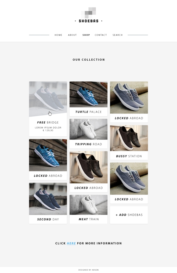鞋子商城网站设计