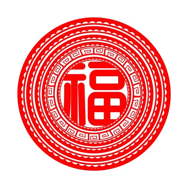 窗花剪紙創(chuàng)意福字新年素材