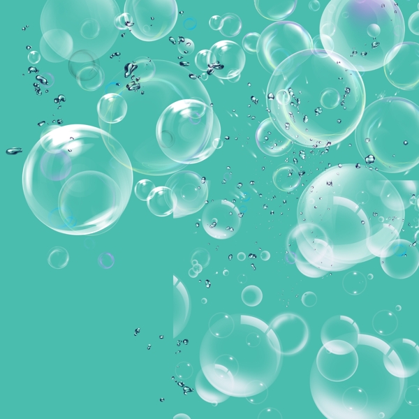 透明的水珠气泡分层素材