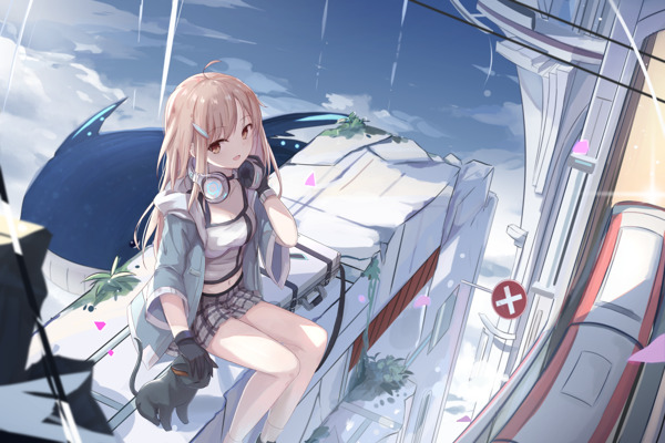 彩色動(dòng)漫人物插畫背景