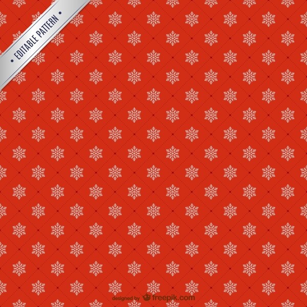 紅色雪花圖標(biāo)無(wú)縫背景設(shè)計(jì)矢量素材.