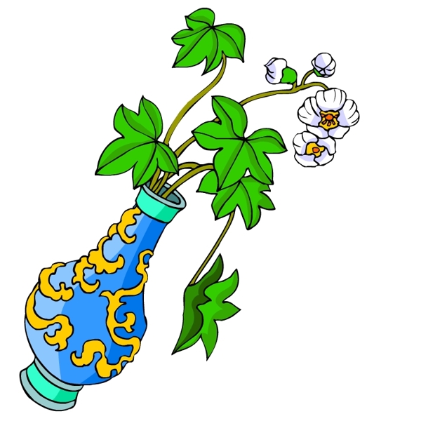 花卉古典插畫