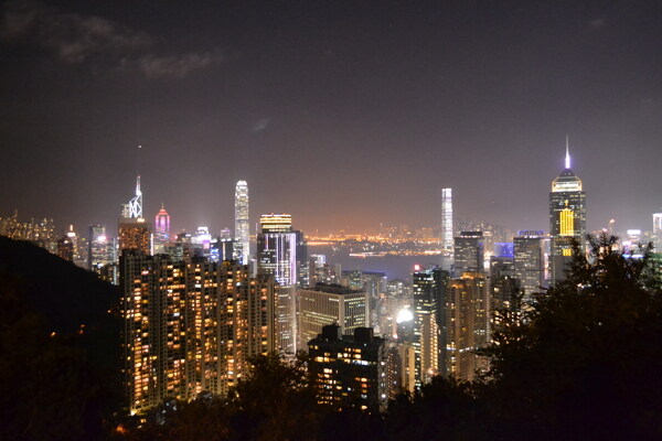香港大屿山夜景图片