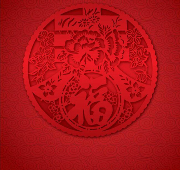 矢量春字窗花剪紙?jiān)O(shè)計(jì)